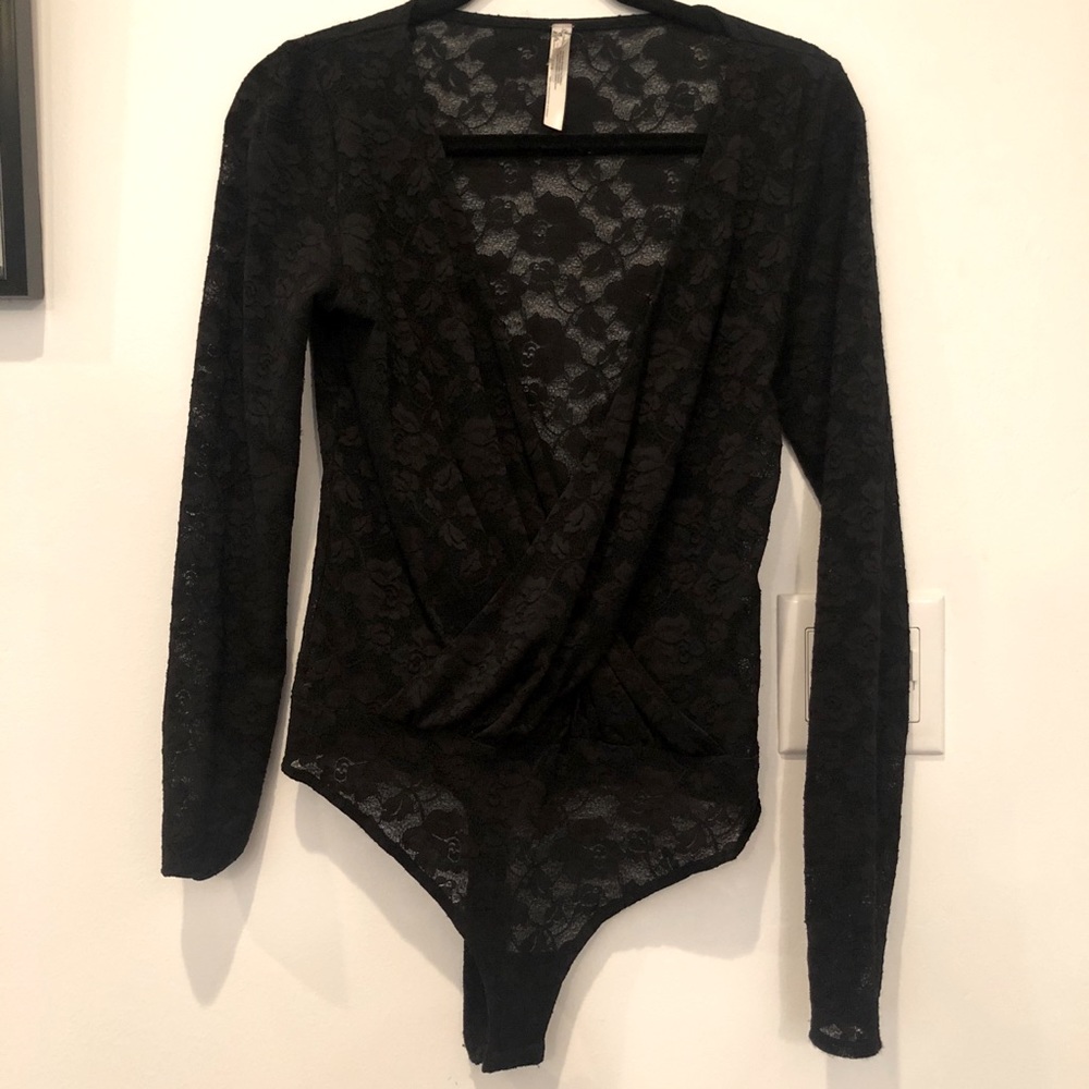 Women’s Free People lace crossbody bodysuit